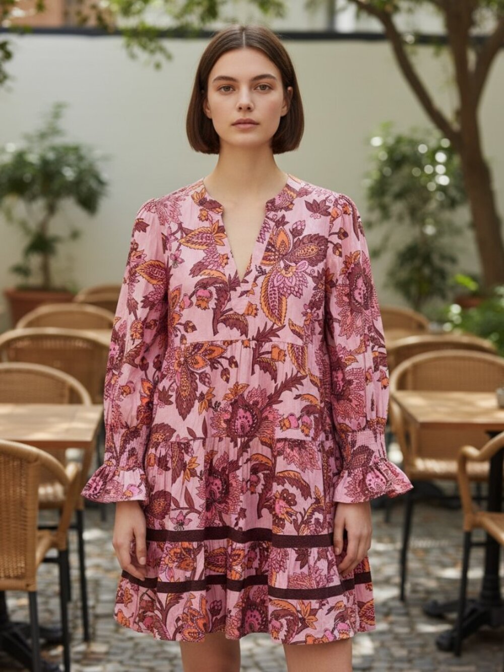 NWT Tuckernuck Tiered Floral Mini Dress | Size S & M - Picture 2 of 3